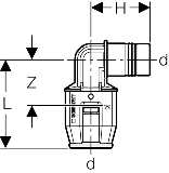 Geberit PushFit Winkel d 16mm