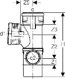 Geberit Silent-PP Eckabzw. 110/110/75 re