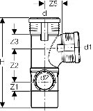 Geberit Silent-PP Eckabzw. 110/110/75 li