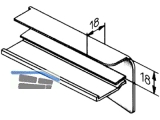 Abschluss Unterputz C33 braun eloxiert 70 mm Ausladung, links, QB 56