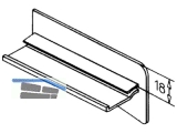 Abschluss Aufputz RAL 9016 weiss  70 mm Ausladung, links,  QB 54