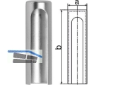 Aufsteckkopf 180-15-C03 flach Aluminum venickelt Bandhhe 112 mm