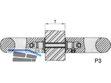 Befestigung P 3 M8 TS 80 mm Edelstahl