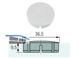 Abdeckkappe fr Bohrung  35 x 9,5 mm weiss 25204