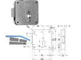 Aufschraubriegelschloss K 370 links 100 x 105 mm verzinkt