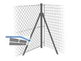 Ecksule Oktavia 2000 verzinkt GB 1,0 m   750139 +3Spannschr.6Klemmhls