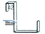 Blumenkistentrger 1-Z verz. m. fix. Einhngeb. f. Eternit