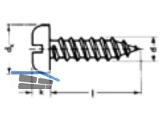 Blechschraube Linsenkopf verzinkt DIN 7971 2,9 x 13