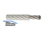 Drahtseil kunststoffummantelt 2/3 mm 6 x 7  FE  10 lfm Belastung max. 48 kg