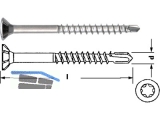 *Spanplattenschraube mit Bohrspitze A2 und Frsrippe 5.0 x 80