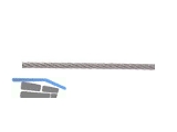 Drahtseil Edelstahl 2 mm 7 x 7 Belastung max. 46 kg  30819