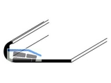 ALU-Profil natureloxiert 1000mm Abschluss-Profil 18x1mm  10260