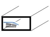 ALU-Profil natureloxiert 1000mm Rechteckrohr-Profil 20x10x1mm 10332