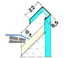 Einfassprofil Protektor 1121 12,5 mm Stahl verzinkt wei grundiert (Stg. 3 m)