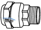 Anschlussverschraubung m. Aussengewinde Isiflo Typ 110   20 mm x1/2\