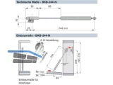 Barklappenbeschlag vernickelt Lnge = 244 mm BKB-244-N