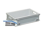 Transportstapelkasten Newbox NB33V1 600x400x150mm grau  Durchfassgriffe