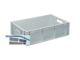 Transportstapelkasten Newbox NB34V1 600x400x170mm grau  Durchfassgriffe