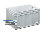 Transportstapelkasten Newbox NB70V1 600x400x340mm grau  Durchfassgriffe