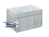 Transportstapelkasten Newbox NB80V1 600x400x420mm grau  Durchfassgriffe
