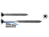 Beschlagschraube Senkkopf Phillips PH2 blau verzinkt 4.1 x 45  Kopf 7,1 mm