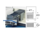 Abfallsammler Terzett 3666-13 - 3x11l Bodenmontage Graphitgrau/Silbergrau