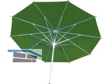 Arbeitsschirm aus Alurohr, Alu-4kant- streben,olivgrn, 250cm   11.9.93100