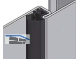 Novoferm Stahlzargendichtung C 560 FH schwarz  5,05m m.Rauchschutzanford.