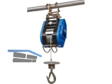 Bauseilzug BW-80 Tragfhigkeit 80kg Seil Dm 4mm Hubhhe 23m, Sicherungshaken