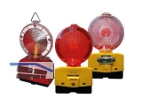 Baustellenleuchte  LED rot/glasklar  inkl. Halterung