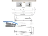 Balkenriegel Evva BR 4300/950 Schlosskrper silber ohne Zylinder