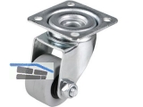 Apparate-Lenkrolle Serie ALG P-F  30 mm Platte 42x42 mm, max.  30 kg