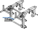 Brstungshalter fr Trgergestell fr Schuttrutschen