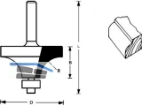 Abrundfrser HM 18,7mm r=3mm m. Kugellager, Sh 6mm, GL 49mm, NL 9,5mm
