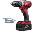 Akku-Bohrschrauber Milwaukee M18BDD-402X in HD Box 2x 4.0 Ah Akkus und Ladegert