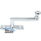 Fensterreiber auf eckiger Platte, 17 mm, Stahl verzinkt silberfrbig