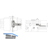 Ladenschnappverschluss Rustico mit Schliezapfenplatten, schwarz (104036)