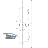 MACO MFV-Schloss G-TS PT i.S, DM 55 mm,Stulp 2200 x 16 x 3 mm eckig,silberfrbig