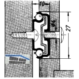 Kugelkfigfhrung - Teilauszug, Lnge 247 mm, KB verzinkt