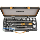 BETA Steckschlssel-Satz 920A/C20X 1/2"vierkant mit Umschaltknarre 25-teilig