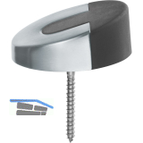 FSB Bodentrpuffer 38 3816 -  60 mm, Anschlag Gummi, Edelstahl feinmatt