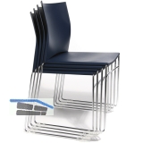 TOPSTAR Web-Chair Besucherstuhl, Sitzschale-Rckenlehne KS grau, Gestell verchr.
