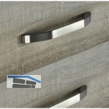Griff Idaia LA 160 mm, Breite 177 mm, ZN verchromt poliert