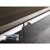Griffleiste Primo LA 2 x 84,5 mm, Lnge 289 mm, Aluminium Edelstahl Effekt
