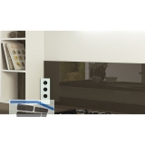 Power Eck G Edelstahl/Glas wei, 3x Schukosteckdose