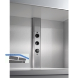 Power-Turm 2 230 V,2 Schukosteckdosen, Anschlusskabel 2000 mm mit Schukostecker