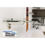 Tablar-Klemmtrger Kaiman,Materialstrke 7-41 mm,Zinkdruckguss Edelstahl Effekt