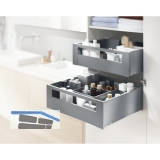 BLUM LEGRABOX Fronthalter Innenauszug mit Reling H C, Oriongrau
