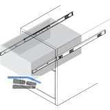 ACCURIDE 3832 Kugelkfigfhrung-Vollauszug, Lnge 250 mm, Stahl chromatiert