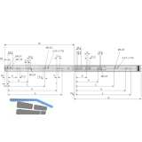 ACCURIDE 2601 Kugelkfigfhrung - Vollauszug, Lnge 200 mm, Stahl chromatiert